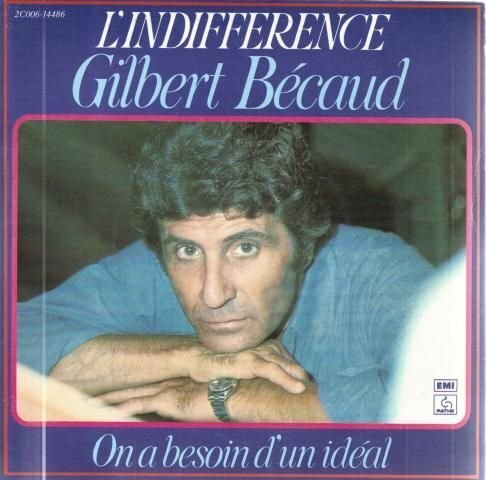 Livrenpoche : L'indifférence - Gilbert Bécaud - Vinyle