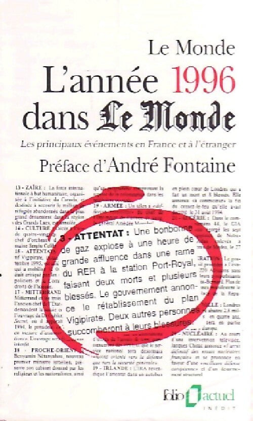 Livrenpoche : L'année 1996 dans Le Monde - Collectif - Livre
