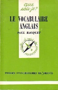 Livrenpoche : Le vocabulaire anglais - Paul Bacquet - Livre