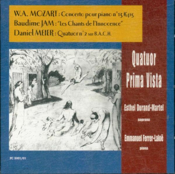 Livrenpoche : Mozart, Jam, Meier - Quatuor Prima Vista - CD