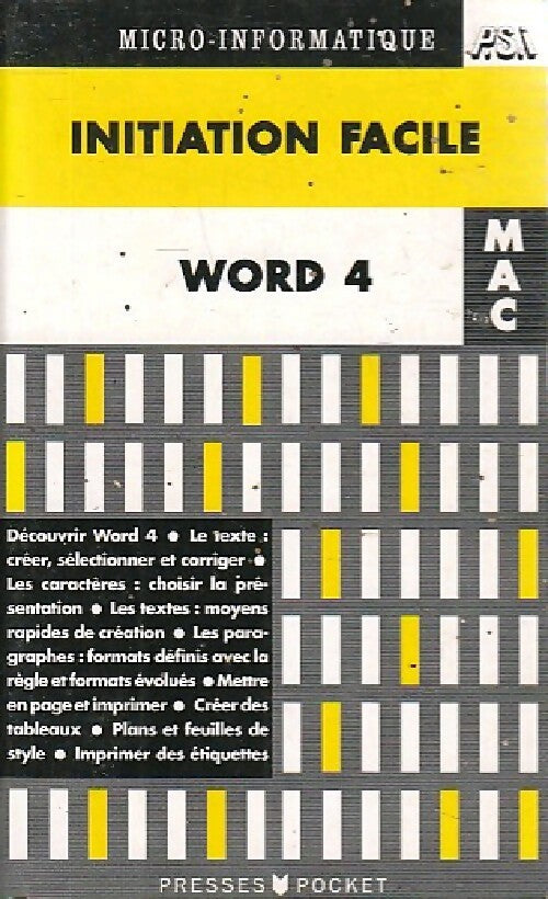 Livrenpoche : Word 4 pour Mac Initiation facile - Auchatraire - Livre