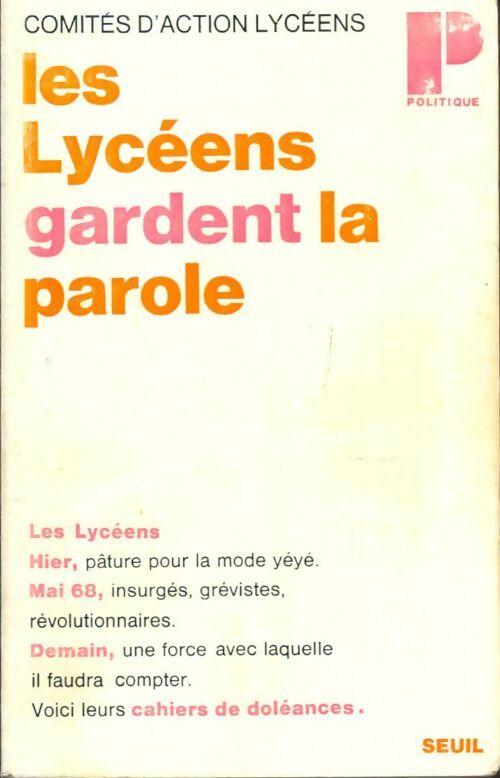 Livrenpoche : Les Lycéens gardent la parole - (les) CAL - Livre
