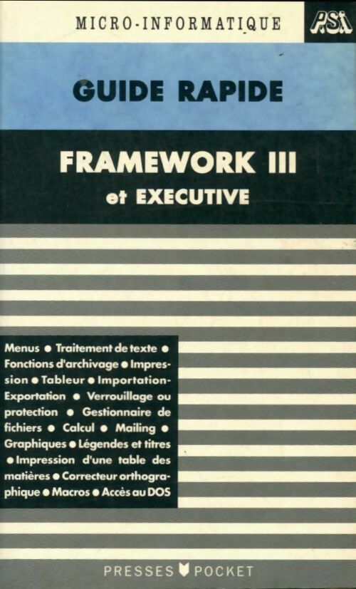 Livrenpoche : Framework III et Executive Guide Rapide - Daniel-Jean David - Livre