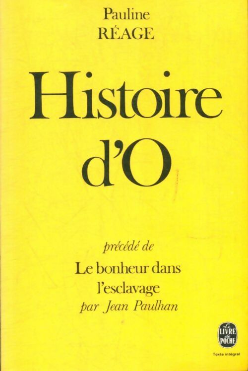 Livrenpoche : Histoire d'O - Pauline Réage - Livre