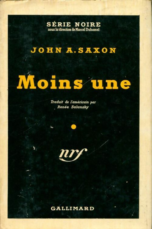 Livrenpoche : Moins une - John A. Saxon - Livre