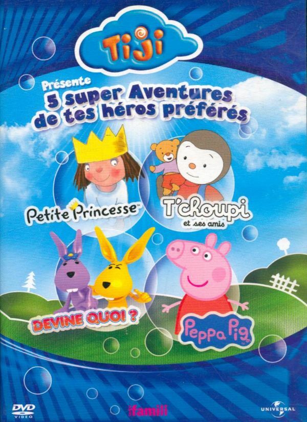 Livrenpoche : Tiji Présente 5 super Aventures de tes héros préférés : Petite Princesse, T'choupi et ses amis, Devine quoi ? & Peppa Pig - XXX - DVD