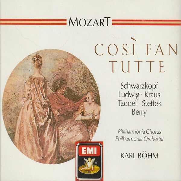 Livrenpoche : Mozart* / Schwarzkopf*, Ludwig*, Kraus*, Taddei*, Steffek*, Berry*, Philharmonia Chorus, Philharmonia Orchestra, Karl Böhm - Così Fan Tutte - Mozart* / Schwarzkopf*, Ludwig*, Kraus*, Taddei*, Steffek*, Berry*, Philharmonia Chorus, Philharmonia Orchestra, Karl Böhm - CD