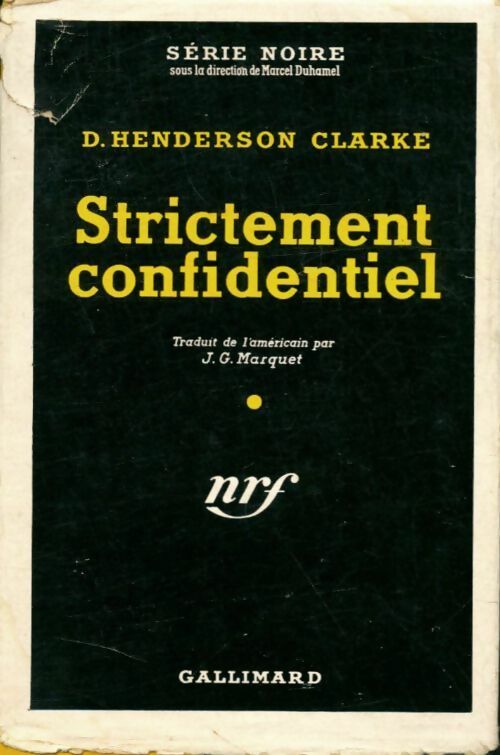 Livrenpoche : Strictement confidentiel - Clarke Donald Henderson - Livre