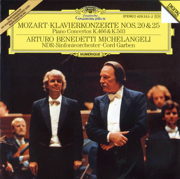Livrenpoche : Mozart*, Arturo Benedetti Michelangeli, NDR-Sinfonieorchester*, Cord Garben - Klavierkonzerte Nos. 20 & 25 = Piano Concertos K. 466 & K. 503 - Mozart, Arturo Benedetti Michelangeli, NDR-Sinfonieorchester, Cord Garben - CD