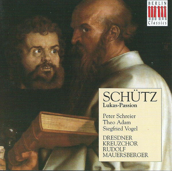Livrenpoche : Schütz, Peter Schreier, Theo Adam, Siegfried Vogel, Dresdner Kreuzchor, Rudolf Mauersberger - Lukas-Passion - Schütz, Peter Schreier, Theo Adam, Siegfried Vogel, Dresdner Kreuzchor, Rudolf Mauersberger - CD