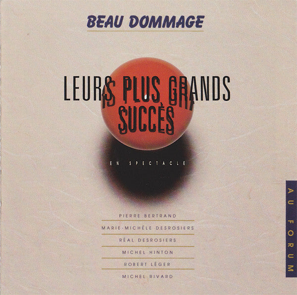 Livrenpoche : Beau Dommage - Leurs Plus Grands Succès En Spectacle - Beau Dommage - CD