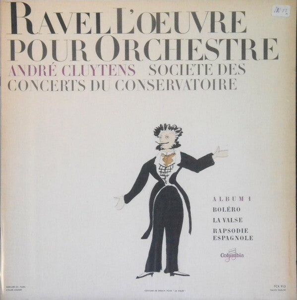Livrenpoche : Maurice Ravel / Orchestre De La Société Des Concerts Du Conservatoire, André Cluytens - L'Oeuvre pour orchestre - album 1 - Orchestre de la société des concerts du conservatoire, Maurice Ravel, André Cluytens - Vinyle