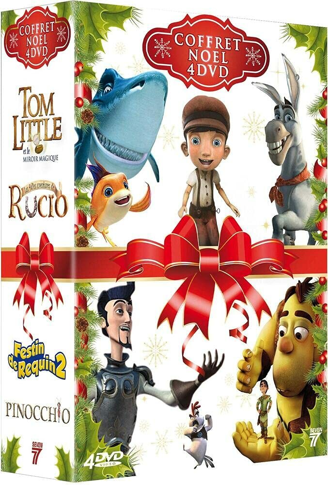 Livrenpoche : Noël enfants : Festin de requin 2 / Pinocchio / Tom little et le miroir magique / Les folles aventures de Rucio (4 DVD) - Mark A.Z. Dippé, Enzo D'Alò, Jose Pozo, Taedong Park, Bruno López, Ernesto Padrón Blanco - DVD