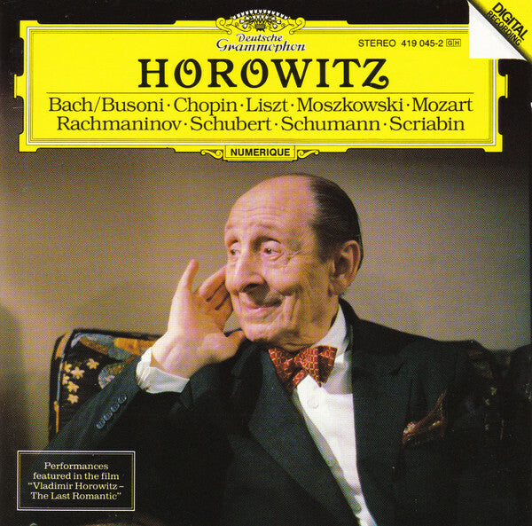Livrenpoche : Horowitz - Bach, busoni , chopin , liszt , moszkowski , mozart , rachmaninov , schubert , schumann , scriabin - Horowitz - CD