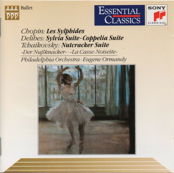Livrenpoche : Chopin, Delibes, Tchaikovsky - The philadelphia orchestra eugene ormandy - Les sylphides, sylvia suite coppelia suite, nutcracker suite = der nußknacker = la casse - Noisette - Tchaikovsky, Chopin, Delibes - CD