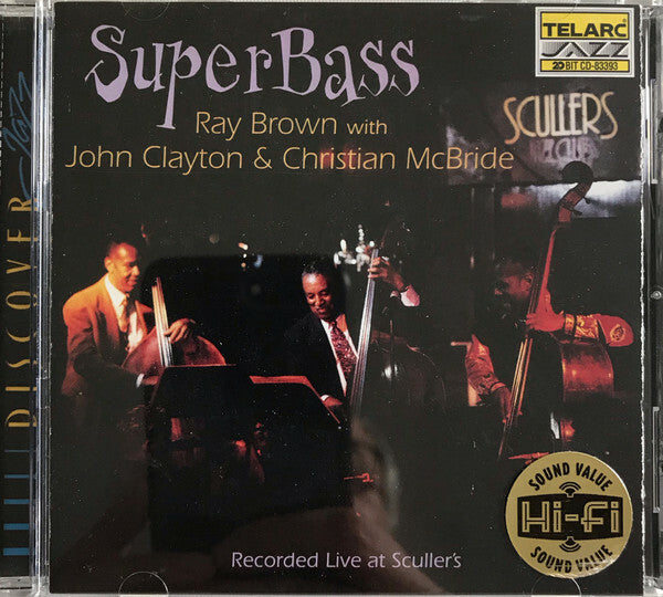 Livrenpoche : Ray Brown With John Clayton & Christian Mcbride - Superbass , recorded live at sculler's - Ray Brown With John Clayton & Christian Mcbride - CD