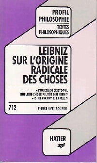 Livrenpoche : Sur l'origine radicale des choses - Gottfried Wilhelm Leibniz - Livre