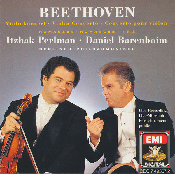 Livrenpoche : Beethoven*, Itzhak Perlman · Daniel Barenboim, Berliner Philharmoniker - Violinkonzert · Violin Concerto · Concerto Pour Violon - Romanzen · Romances 1 & 2 - Beethoven, Berliner Philharmoniker, Itzhak Perlman · Daniel Barenboim - CD