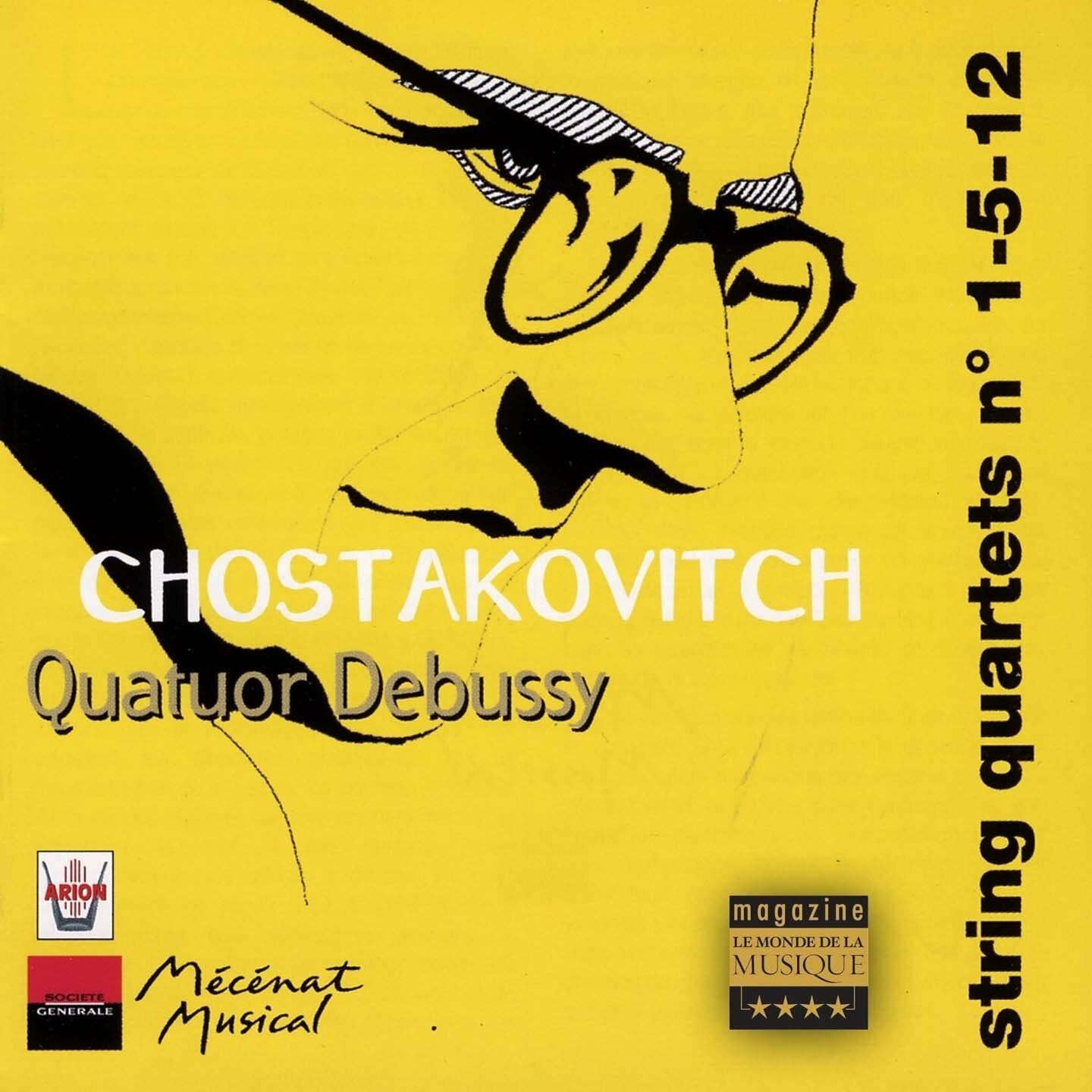 Livrenpoche : Chostakovitch-Quatuors À Cordes N°1-5 & 12 - Le Quatuor Debussy - CD