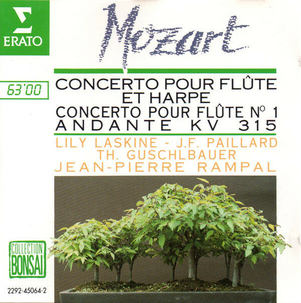 Livrenpoche : Mozart* - Lily Laskine - J.F. Paillard*, Th. Guschlbauer*, Jean-Pierre Rampal - Concertos Pour Flûte Et Harpe / Concerto Pour Flûte N°1 / Andante KV 315 - Mozart - CD
