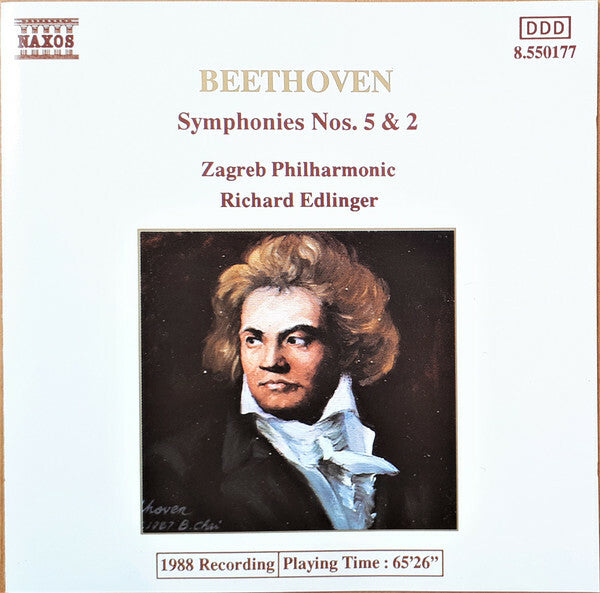 Livrenpoche : Beethoven*, Zagreb Philharmonic*, Richard Edlinger - Symphonies Nos. 5 & 2 - Beethoven, Zagreb Philharmonic, Richard Edlinger - CD