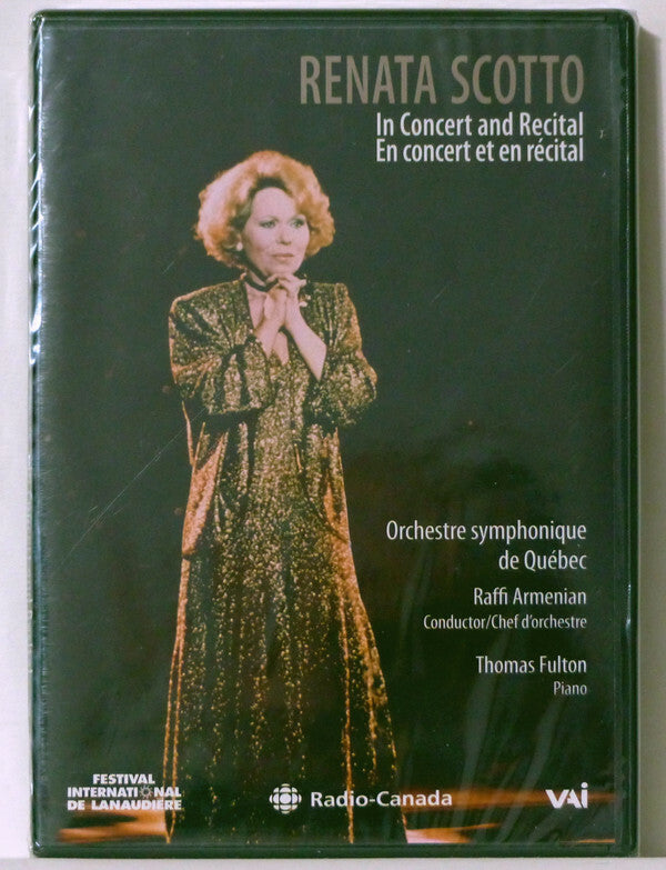 Livrenpoche : Renata Scotto, Orchestre Symphonique De Québec, Raffi Armenian, Thomas Fulton - In concert and recital = en concert et en récital - Renata Scotto, Orchestre Symphonique De Québec, Raffi Armenian, Thomas Fulton - DVD
