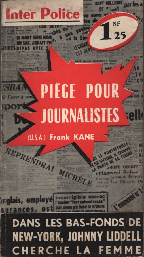 Piège pour journalistes - Frank Kane - Livre
