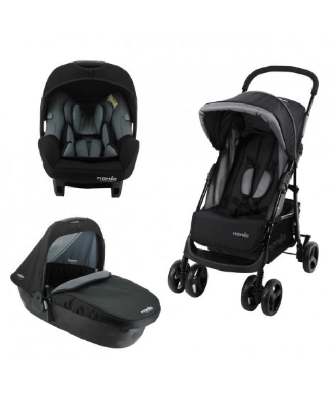 Livrenpoche : Poussette combinée 3 en 1 Nania TEXAS + cosy BEONE EVO (40-85cm) R129 i-Size + Nacelle FLORA - - Divers