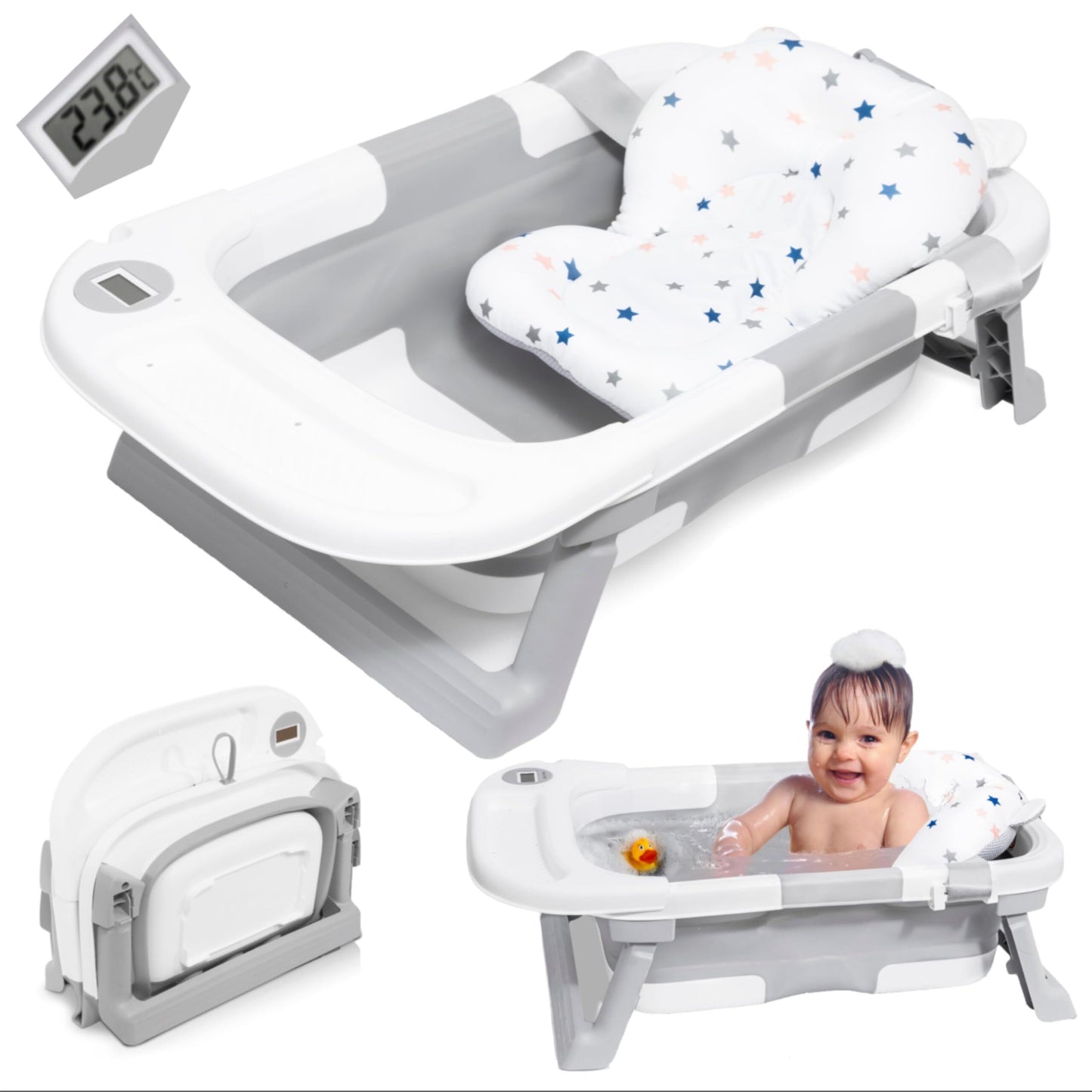 Livrenpoche : Baignoire pliable bébé, compacte portable - - Divers