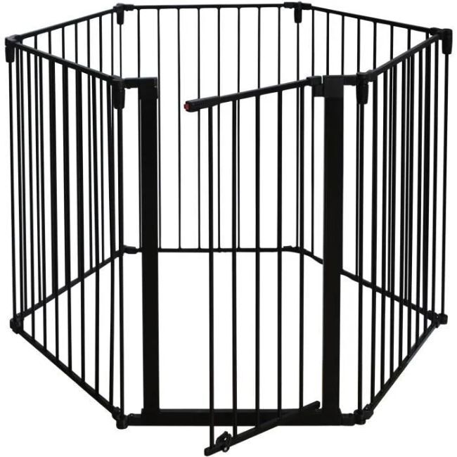 Livrenpoche : Barriere Pare-feu de cheminée Ou Poele A Bois 6 Pans - 360 Cm - Noir - Nordlinger Pro - - Divers