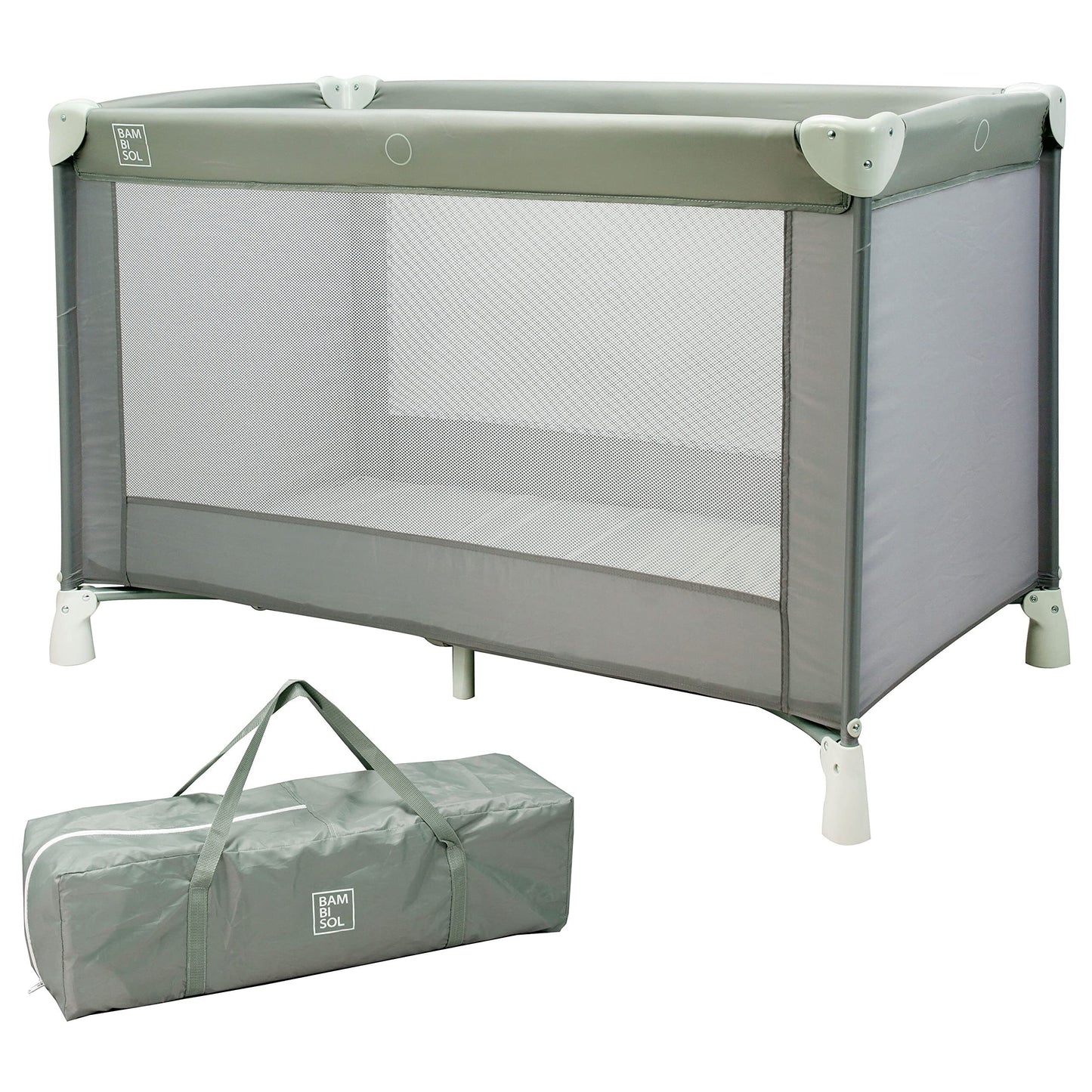 Livrenpoche : Lit parapluie naissance Bambisol 120x60cm - Matelas et sac de voyage inclus - - Divers