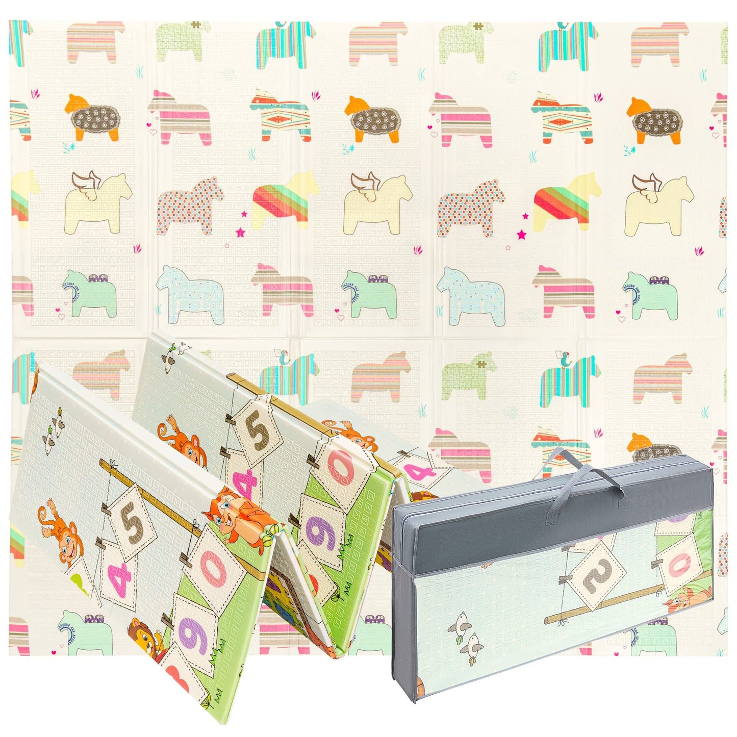 Livrenpoche : Tapis D'Éveil Bébé 200x180x1 Cm Tapis Bébé Mamabrum - - Divers