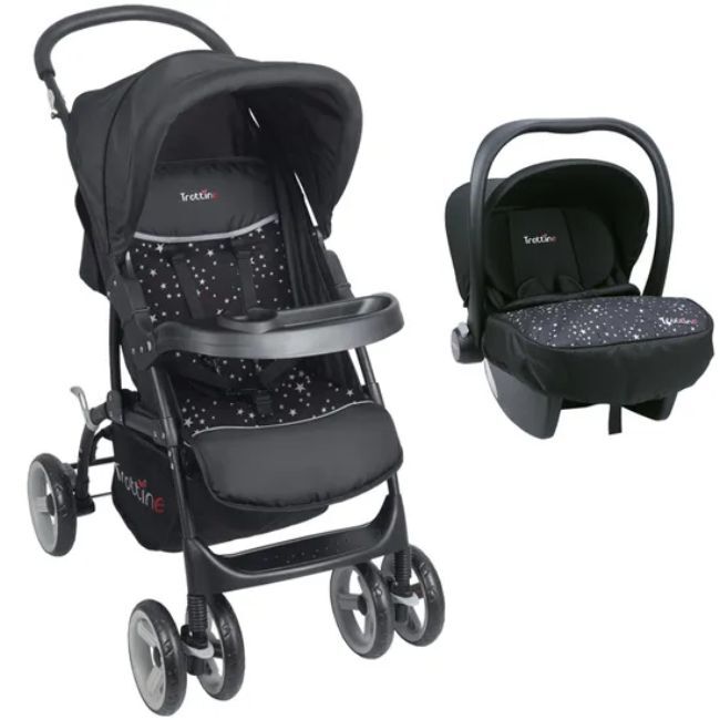 Livrenpoche : Poussette + Siège auto Trottine Cassiope2 Noir étoile R129 - - Divers