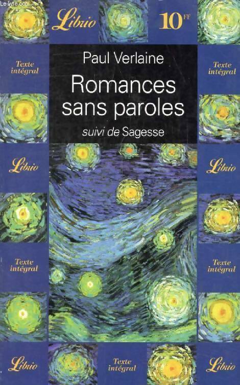 Livrenpoche : Romances sans paroles - Paul Verlaine - Livre