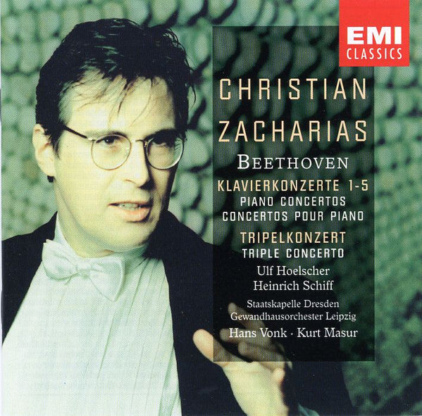 Christian Zacharias, Beethoven*, Ulf Hoelscher, Heinrich Schiff, Staatskapelle Dresden, Gewandhausorchester Leipzig, Hans Vonk, Kurt Masur - Klavierkonzerte 1-5 Tripelkonzert - Beethoven, Staatskapelle Dresden, Gewandhausorchester Leipzig, Kurt Masur, Christian Zacharias, Hans Vonk, Ulf Hoelscher, Heinrich Schiff - CD