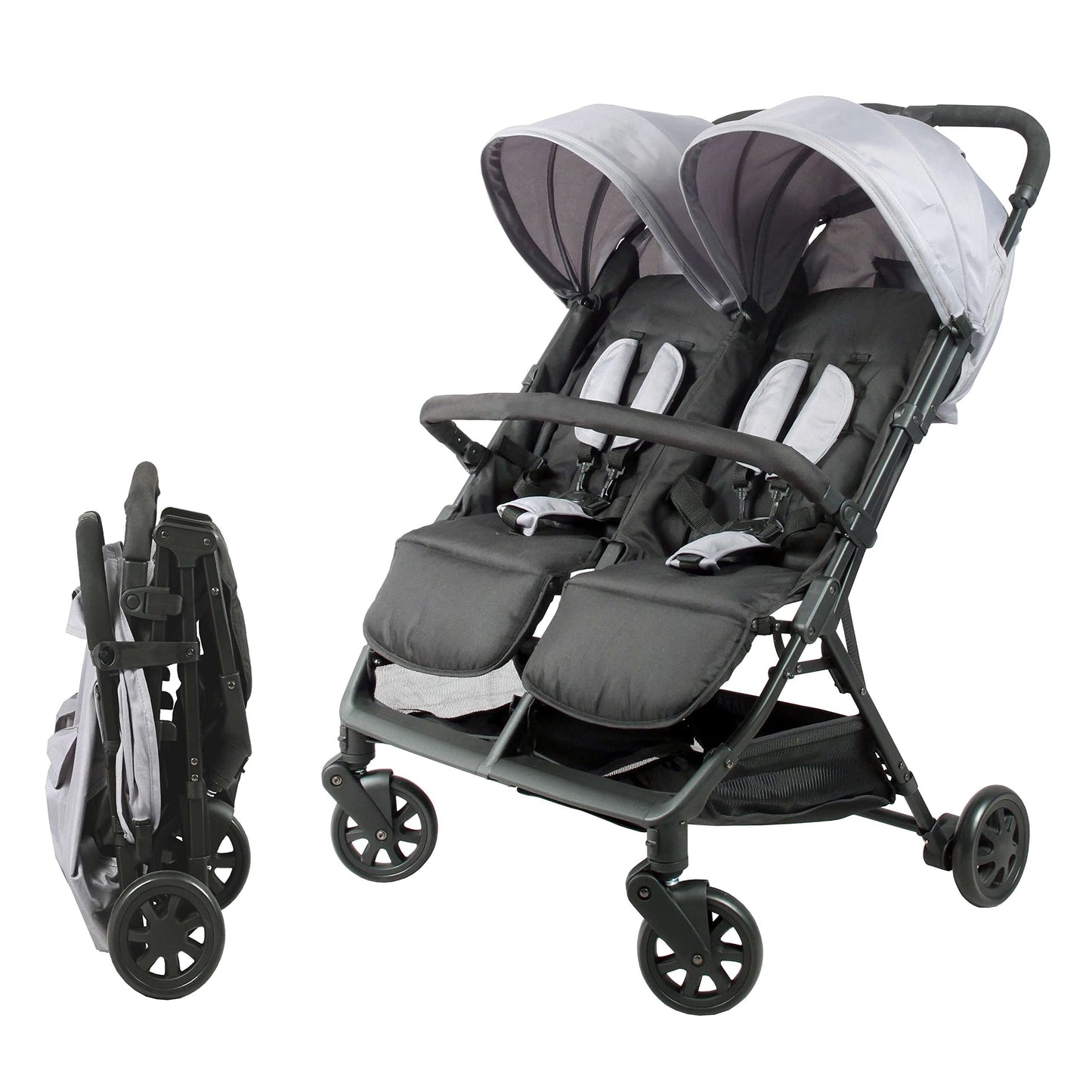 Bambisol Poussette Double Côte À Côte | Idéale Pour Jumeaux Dès Naissance - - Divers