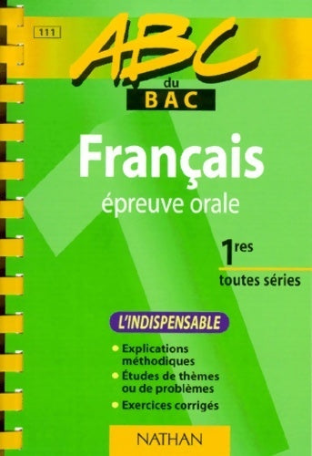Livrenpoche : Français - Epreuve orale Premières - Inconnu - Livre