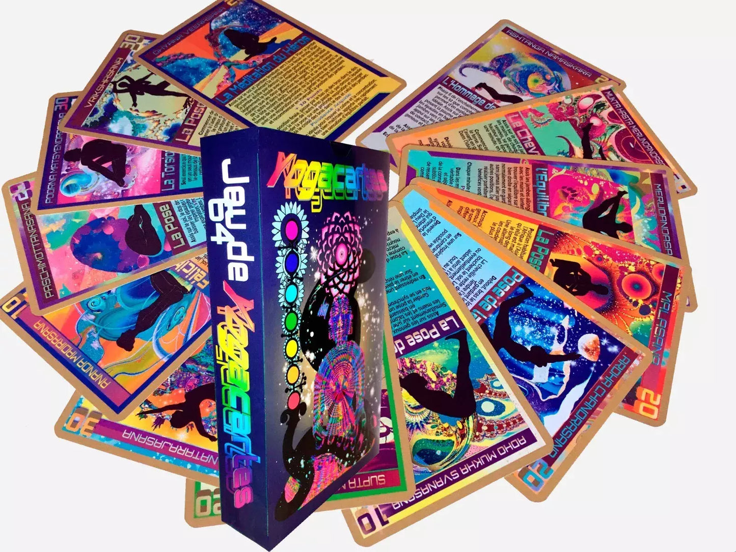64 cartes de Yoga - Jeu en français - - jeuSociete