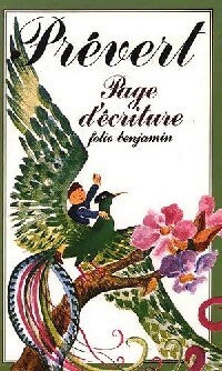 Livrenpoche : Page d'écriture - Jacques Prévert - Livre