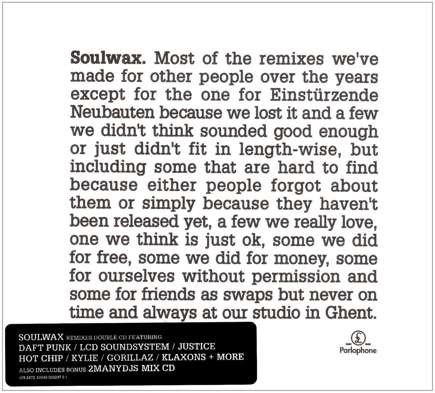 Soulwax - Wise, but including some that are hard to find beca - Soulwax - CD