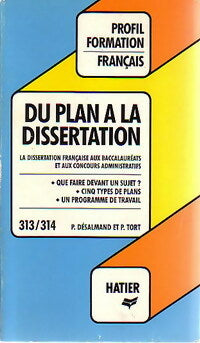 Livrenpoche : Du plan à la dissertation - Patrick Tort, Paul Desalmand - Livre