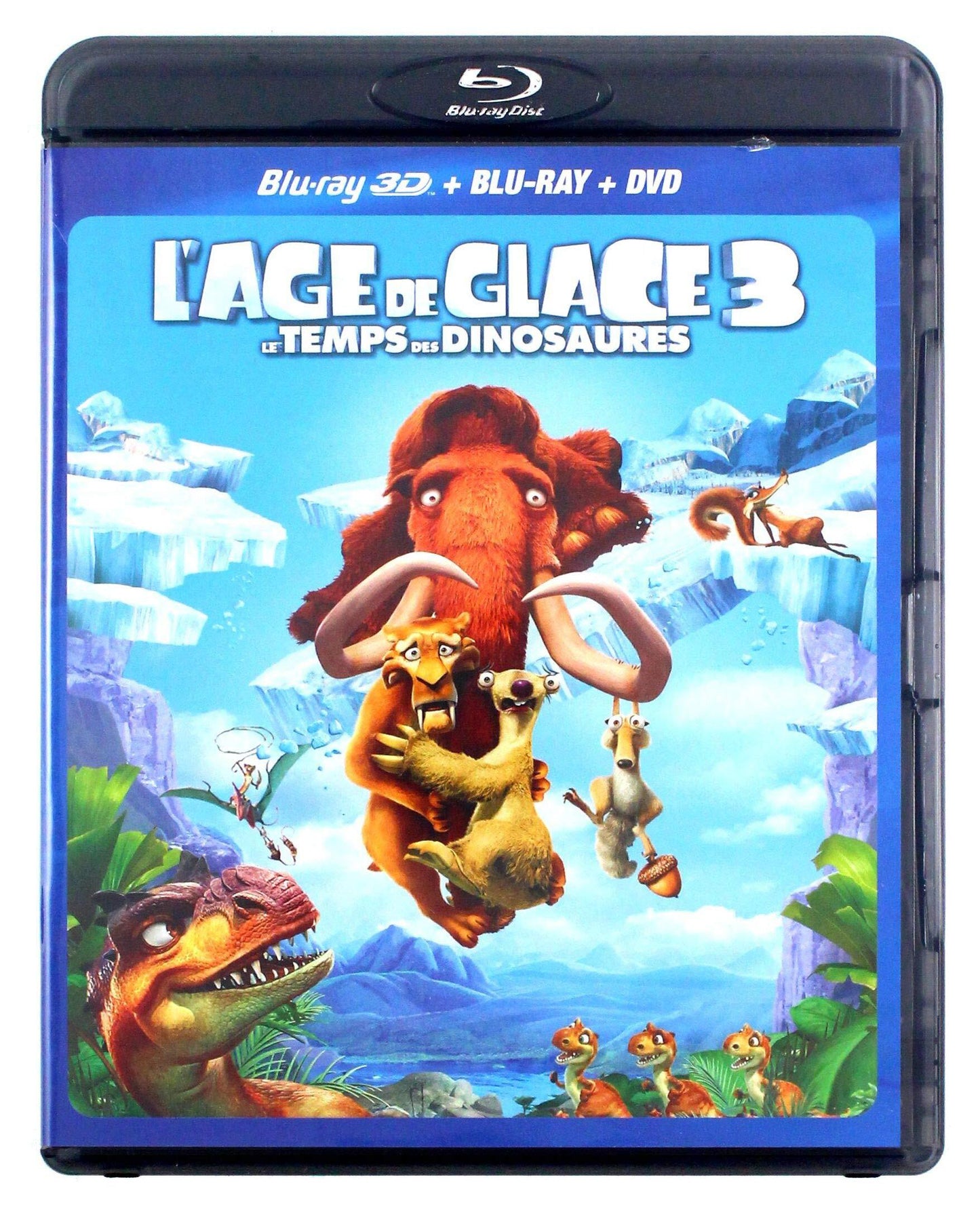 L'Age de Glace 3 - Blu-ray 3D Active + Blu-ray 2D + DVD - Saldanha, Carlos - DVD