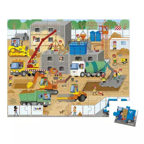 Puzzle enfant le chantier 36 pièces - - jeuSociete