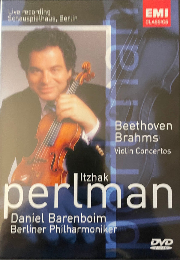 Beethoven*, Brahms*, Itzhak Perlman, Daniel Barenboim, Berliner Philharmoniker - Violin Concertos - Beethoven, Berliner Philharmoniker, Brahms, Itzhak Perlman, Daniel Barenboim - DVD