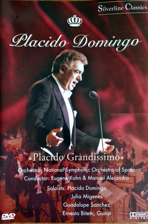 Placido Domingo, Julia Migenes, Guadalupe Sánchez, National Symphonic Orchestra Of Spain, Eugene Kohn, Manuel Alejandro - In Concert (Placido Grandissimo) - Placido Domingo, Eugene Kohn, Julia Migenes, Guadalupe Sánchez, National Symphonic Orchestra Of Spain, Manuel Alejandro - DVD