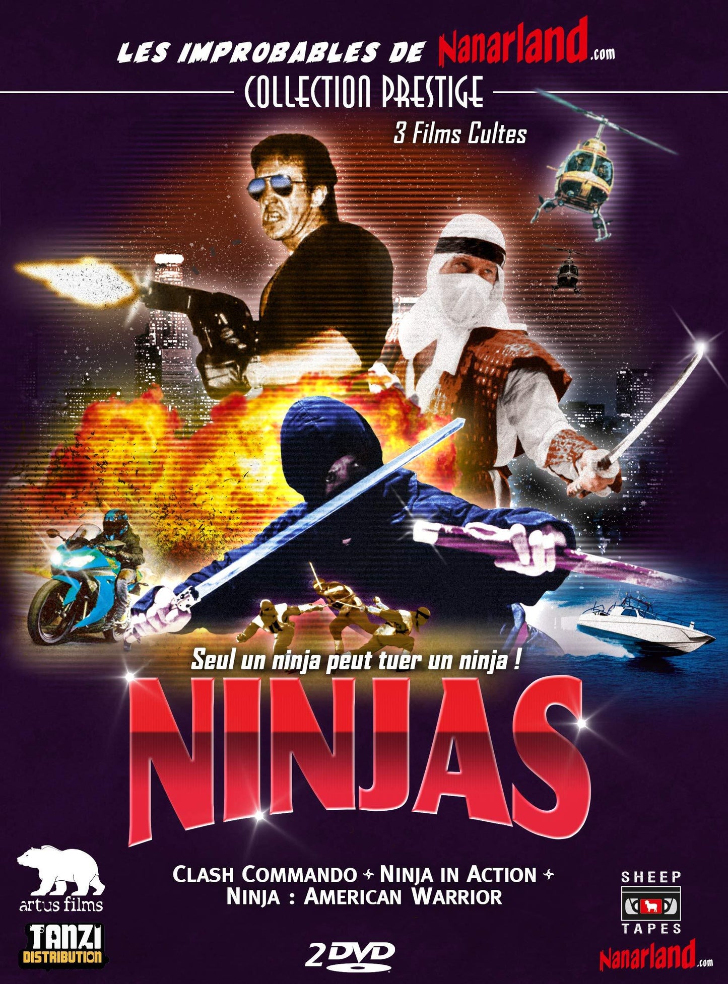 Clash of The in Action + Ninjas : American Warrior - Godfrey Ho - DVD