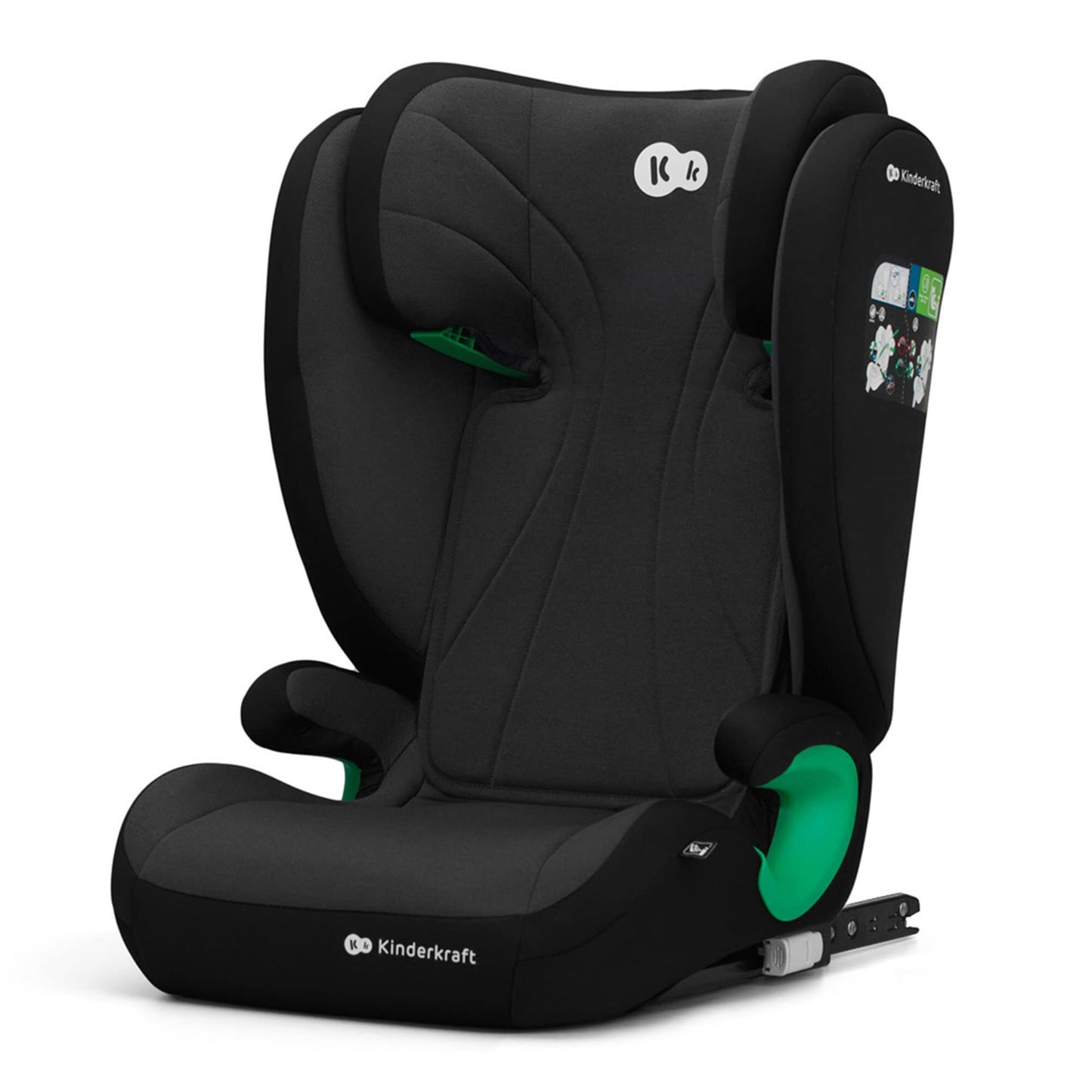 Kinderkraft Junior Fix I-Size siège auto bébé groupe 2, 3 100-150 cm, de 3,5 à 12 ans, avec isofix noir - - Divers