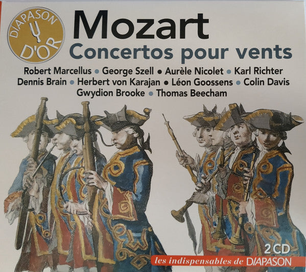 Mozart*, Robert Marcellus, George Szell, Aurèle Nicolet, Karl Richter, Dennis Brain, Herbert von Karajan, Leon Goossens, Colin Davis*, Gwydion Brooke, Thomas Beecham* - Concertos pour vents - Mozart, Herbert Von Karajan, Colin Davis, George Szell, Karl Richter, Robert Marcellus, Aurèle Nicolet, Dennis Brain, Leon Goossens, Gwydion Brooke, Thomas Beecham - CD