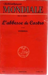 Livrenpoche : L'abbesse de Castro et autres chroniques italiennes - Stendhal - Livre