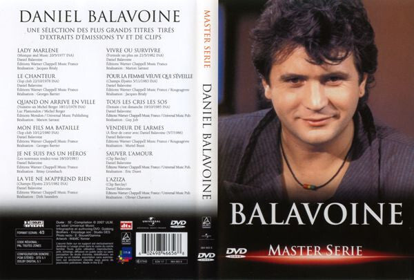 Daniel Balavoine - Master Serie - Daniel Balavoine - DVD